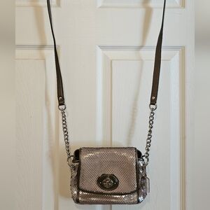 Coach EUC Silver Sequin Audrey
